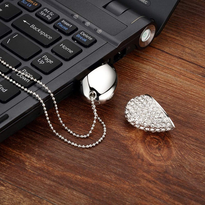 GARRULAX USB Flash Drive, 8GB / 16GB / 32GB / 64GB USB2.0 USB Memory Stick Date Storage Pendrive Thumb Drives(16GB,Silver) - Image 5